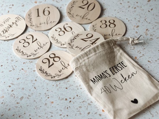 Mijlpaalkaarten - Zwangerschaps milestone kaarten van Mi — afbeelding 2