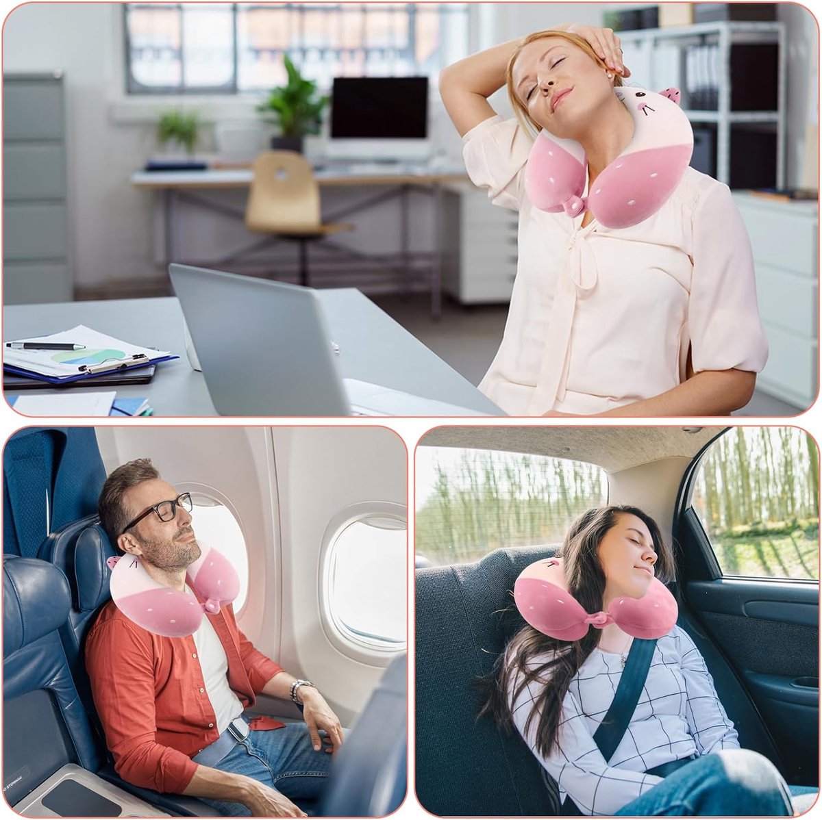 Luxe Premium Memory Foam U Vormige Hals Ondersteun