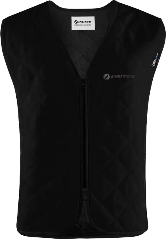 INUTEQ Bodycool Basic - Gilet Rafraîchissant - Fonctionne avec de l'eau - Léger - Jusqu'à 8 heures de refroidissement - Noir - Taille XS