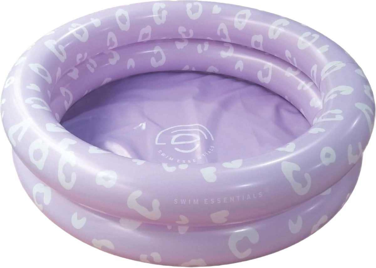 Swim Essentials Babyzwembadje Opblaasbaar - Zwembad Baby - Lila Panterprint - Ø 60 cm
