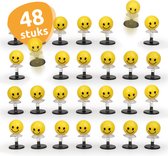48 x Bouncing Smileys | Geel/Zwart