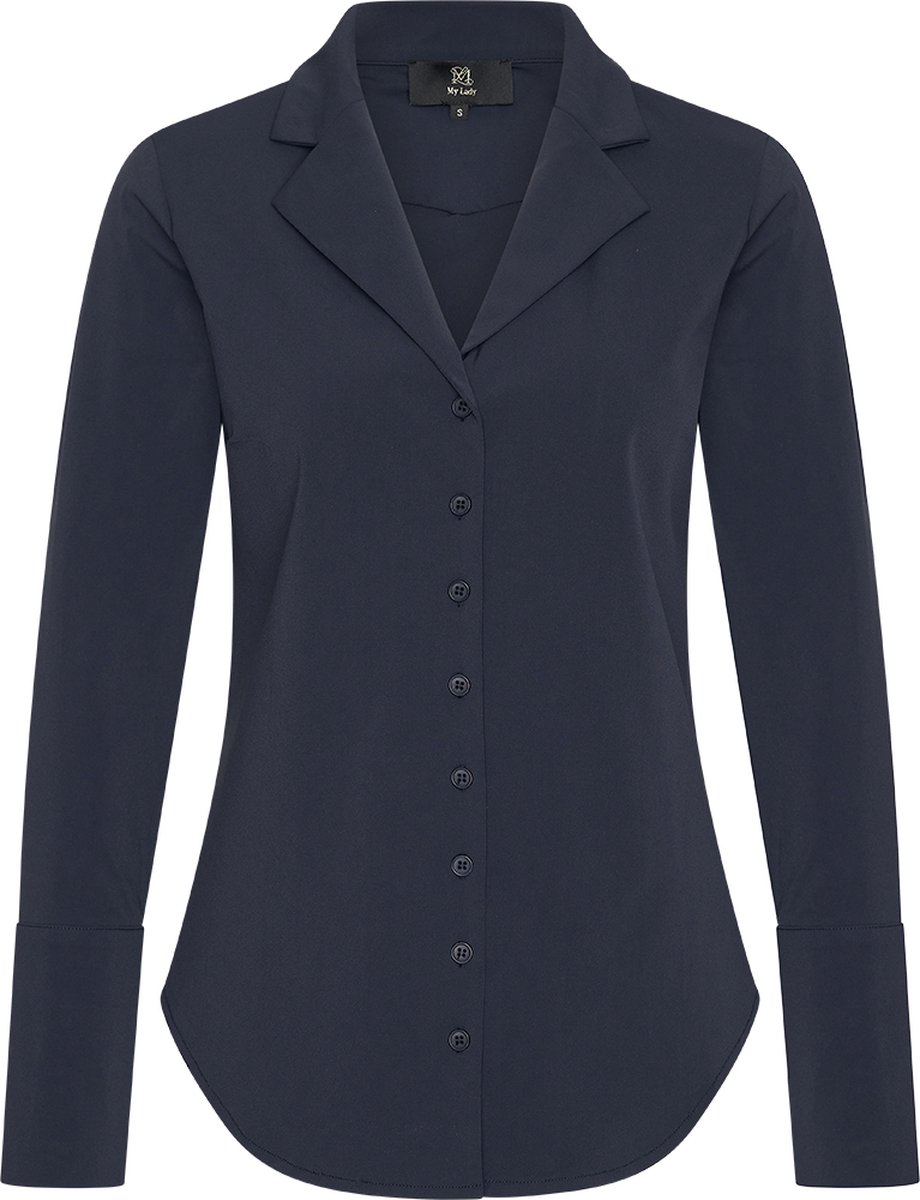 Mylady Travel Blouse Siva(ML01-275-2704 ) Blue Maat M, totale lengte 66 cm,stofsamenstelling 80% polyamide 20% elastaan , Een duurzame, kreukvrij, snel droog. wassen 30°C - niet in droger , comfort van stretch