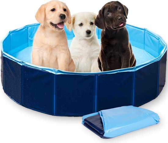 Frummel Honden Zwembad - Opzetzwembad Huisdier - Blauw - 80 x 20cm - Opvouwbaar