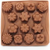DW4Trading Siliconen Mal Diverse Bloemen - Kaarsen - Gips & Epoxy Gieten - Zeep - Cake Chocolade Fondant
