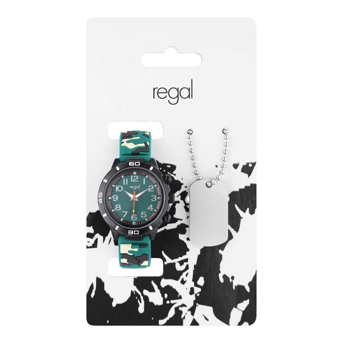 Lucardi Kinder Regal kinder horloge army set - Horloge - Kunststof - Groen - 30 mm