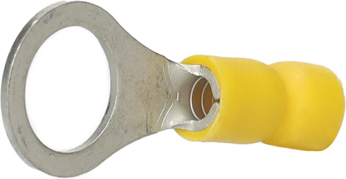 Intercable Q-serie DIN geïsoleerde kabelschoen ring recht 70 mm² M6 vertind - geel per 50 stuks (ICIQ706)