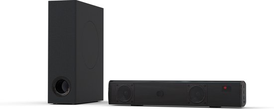 Majority Bowfell Plus Soundbar - compacte soundbar and subwoofer - mini - 2.1 Stereo sound - Bluetooth, RCA en Optical, USB en AUX – 1000W+ subwoofer - zwart