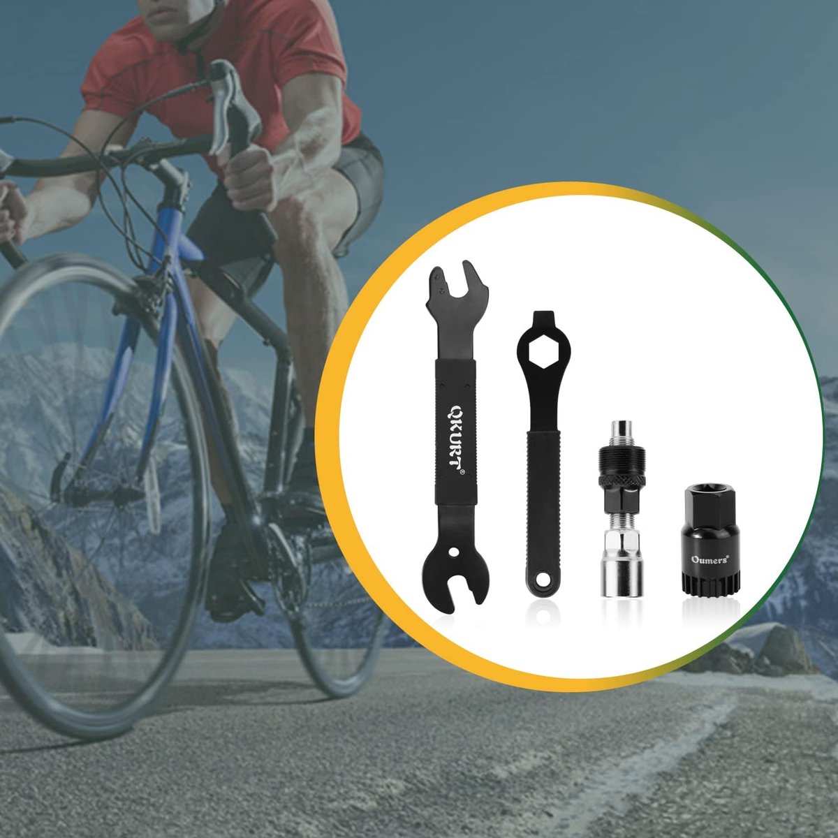 Kit Extracteur De Manivelle Et Pédalier – Clé 16 Mm + Extracteur Roulement 20 Dents – Universel Carré, Acier Inox