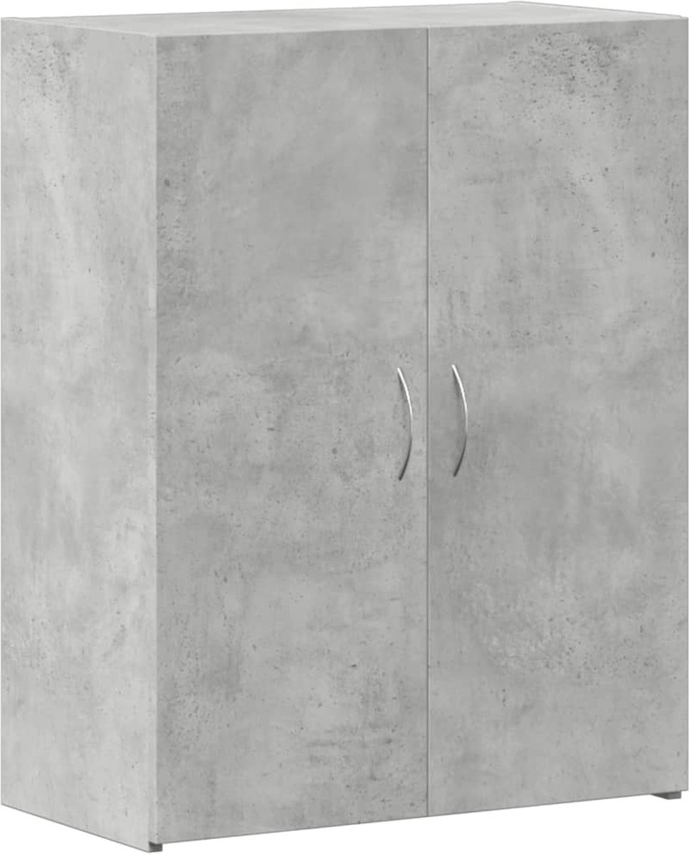 vidaXL Archiefkast - 60x32x77,5 - cm - bewerkt - hout - betongrijs