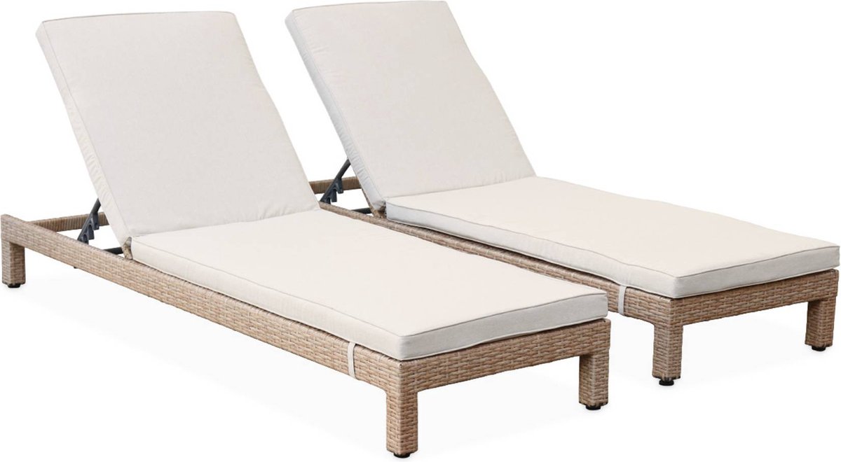 sweeek - Wicker ligbed, set van 2