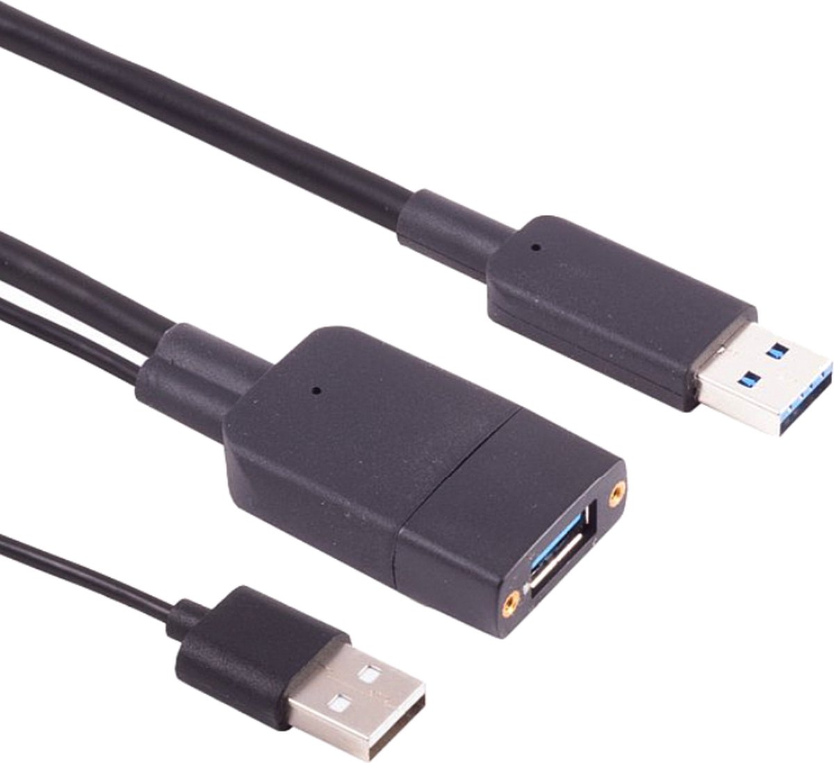 Image of Actieve USB Verlengkabel - USB 3.2 Gen 2 - Extra USB (m) voor voeding - 15 meter - Zwart