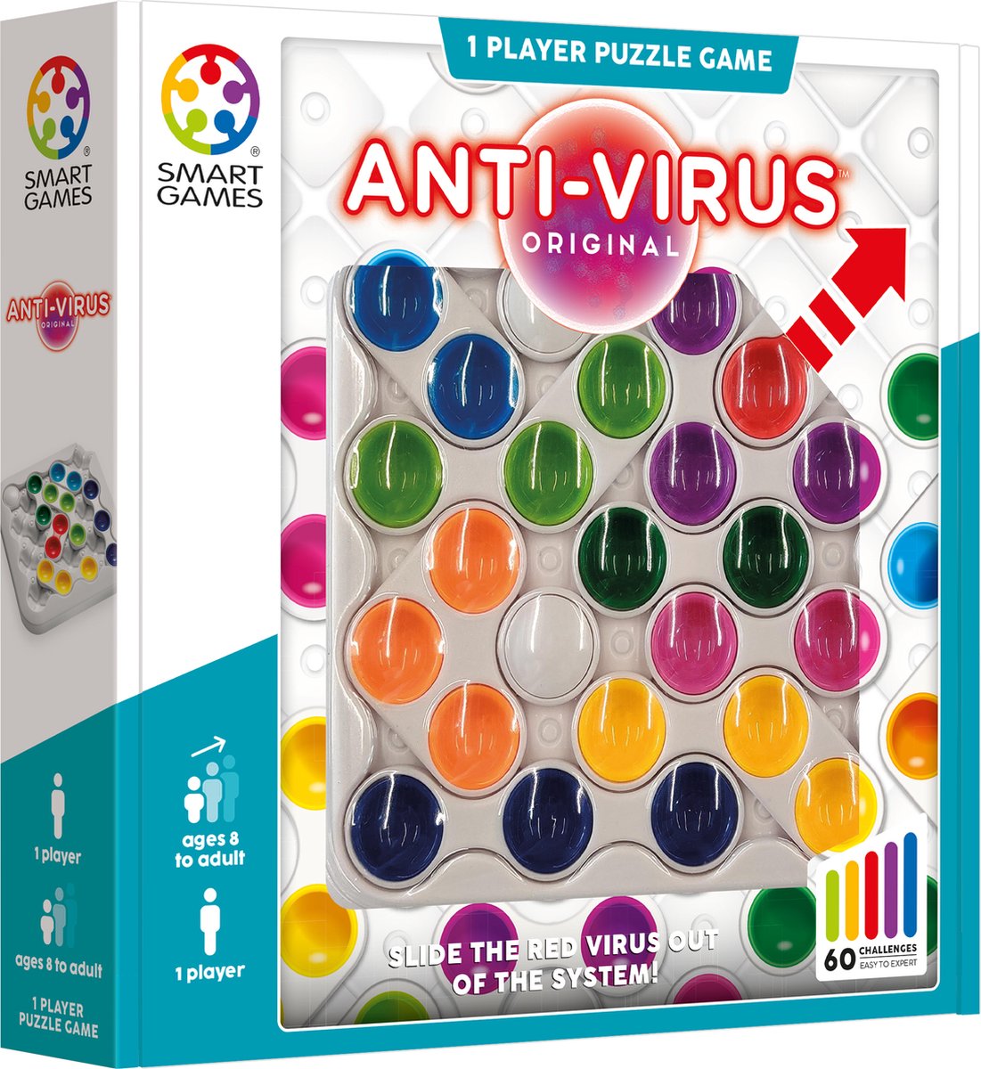 SmartGames Anti-Virus - schuifpuzzel - 60 opdrachten | Games | bol