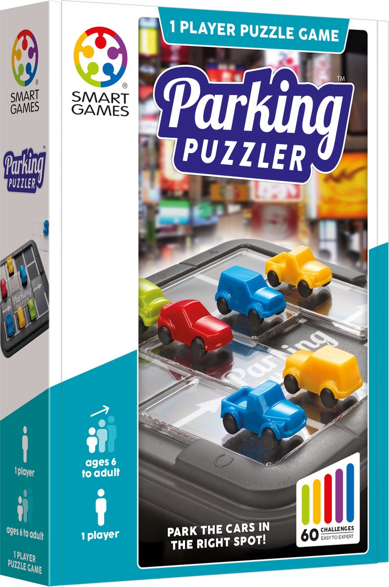 SmartGames - Parking Puzzler - 60 opdrachten - Breinbreker - Auto's