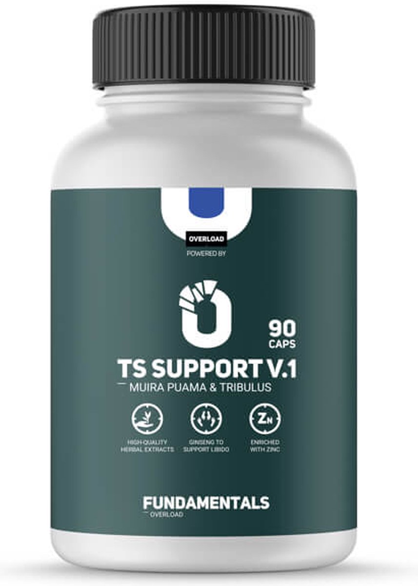 Goedkoopste Fundamentals Tribulus & Muira Puama - TS Support V1 - Zink - Vitamine E - Libido verhogend - Mannen - 90 Caps - Voedingssupplement