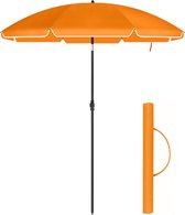 Strandparasol met Draagtas - Strandtent - UV Werend - 160cm - Oranje