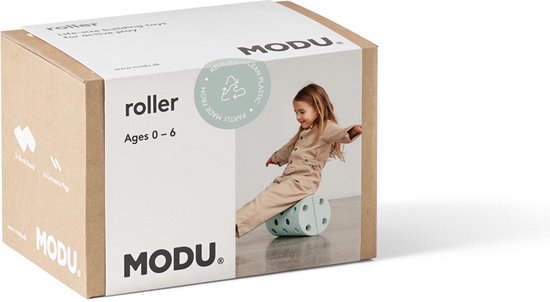 Modu Roller - Blokken - Stapelstenen - open ended speelgoed - Balansbord - Ocean Mint / Forest Green van Modu — afbeelding 2