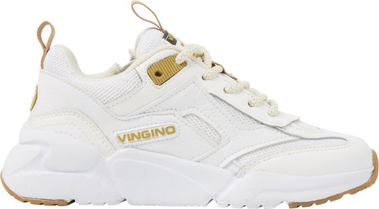 Vingino Odilia Lage sneakers - Leren Sneaker - Meisjes - Wit - Maat 30