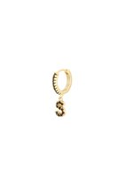 Boucles d'oreilles Lettre S Cuivre Zwart