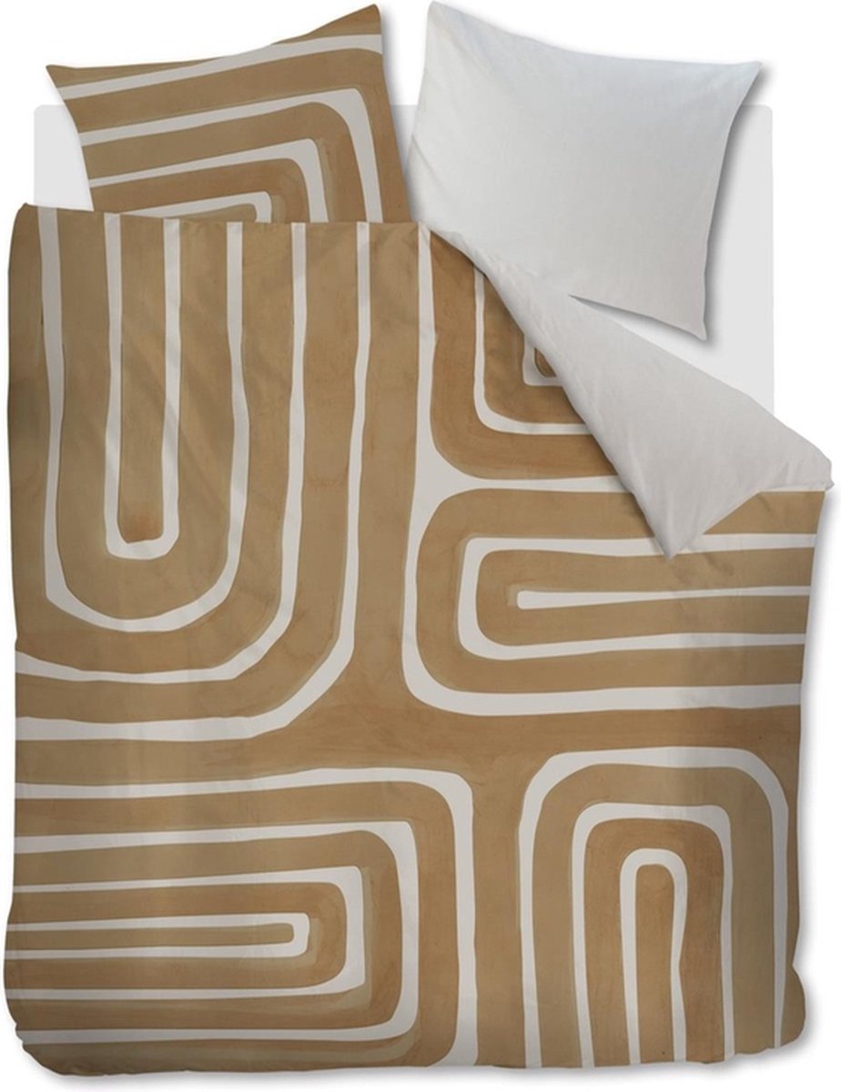 Vtwonen Tribe dekbedovertrek - Eenpersoons - 140x200/220 - Steenrood