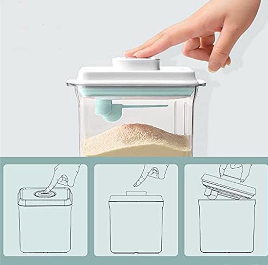 ANKOU 2300 Melkpoeder bewaarbus - Melkpoeder doseerdoos - Babyvoeding opslag - Melkpoeder dispenser van Merkloos — afbeelding 5