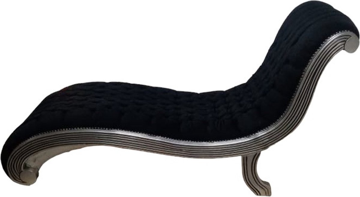 Barok zwarte chaise longue