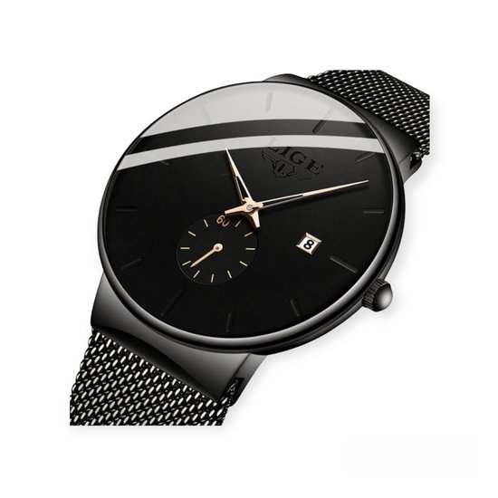Fossil - Fossil The Minimalist - Heren - leren band - Polshorloges