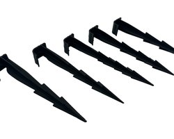 GARDENIX Set van 50 stuks AquaPeg Tuinslanganker grondspike montageanker voor druppelslang, sproeislang, plugvork Voor slang met een diameter van 16mm