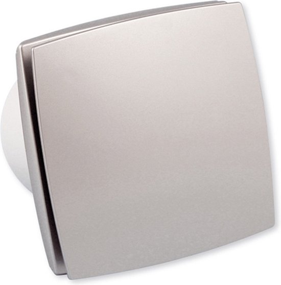 Foto: Badkamerventilator aluminium 150mm design model met timer