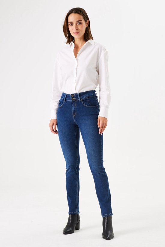 GARCIA Caro Curved Dames Slim Fit Jeans Blauw