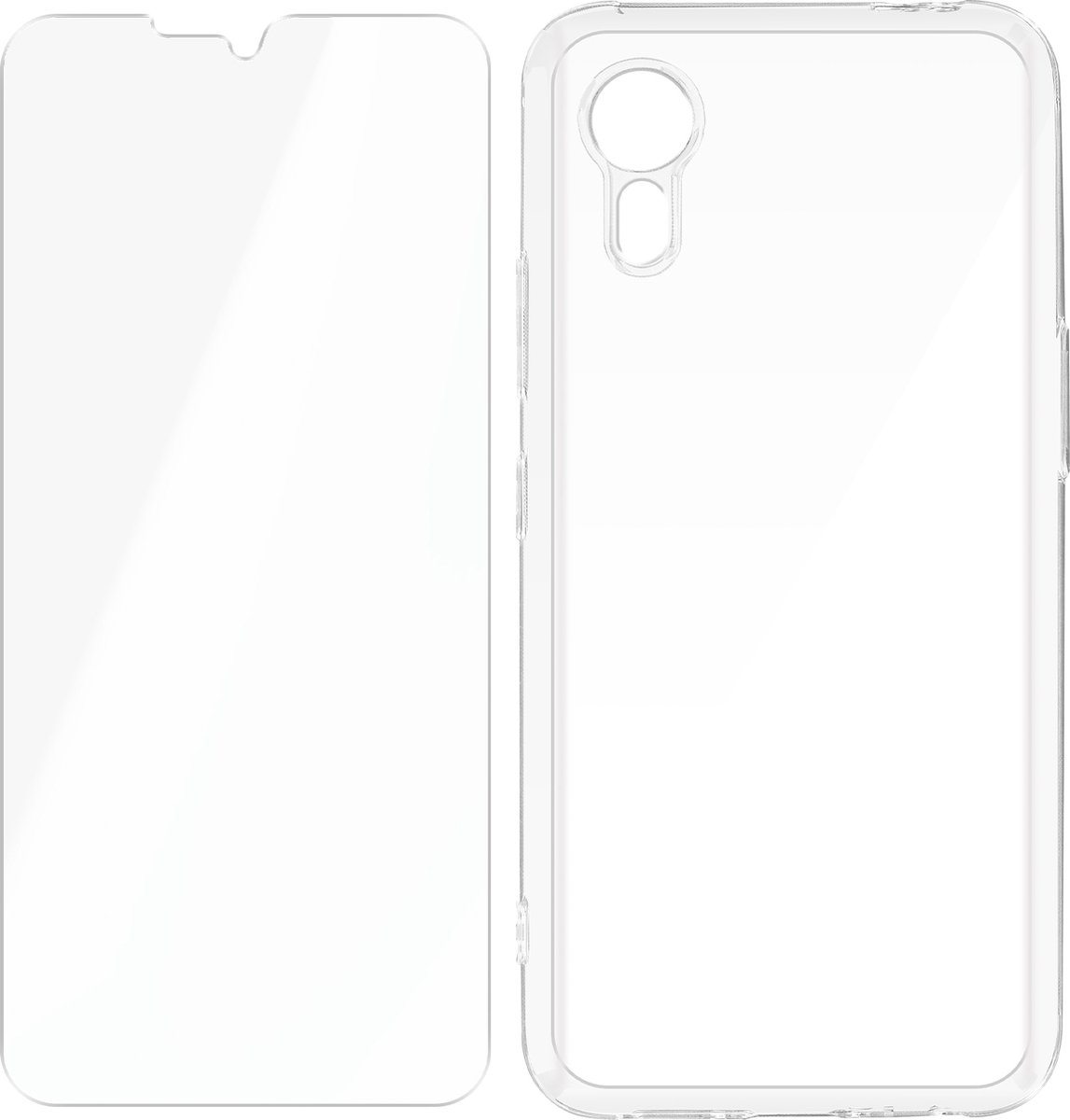 4smarts, Hoes Geschikt voor Samsung Galaxy Xcover 7 9H gehard glas, Transparant
