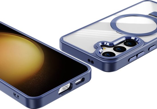 Coque adaptée pour Samsung Galaxy S24 - Vert pin - Compatible avec béquille MagSafe - Anneau de Ring rotatif - Convient pour le chargement sans fil avec Ring magnétique