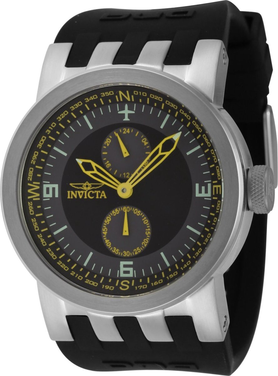 Invicta DNA 44225 Heren Horloge - Waterdicht - Analoog - Quartz Uurwerk - Roestvrij Staal met grijze Wijzerplaat - 46mm