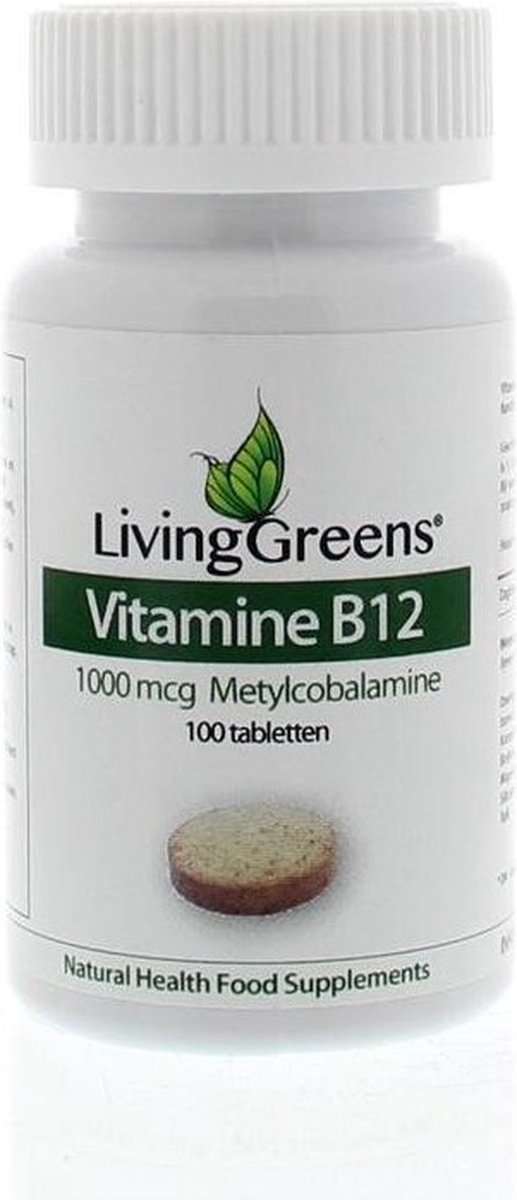 Livinggreens Vitamine B12 methylcobalamine 1000mcg 100 Tabletten