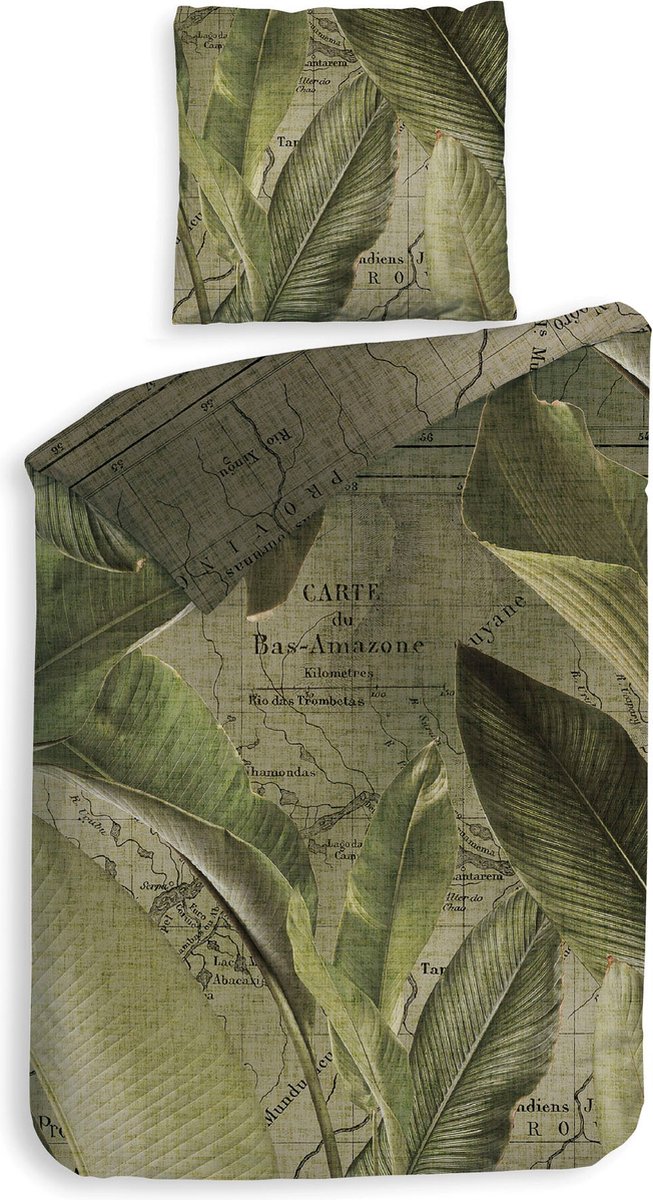 Heckettlane Bruna Dekbedovertrek - Lits-jumeaux - Katoen - 240x200-220cm - Groen van Merkloos — afbeelding 5