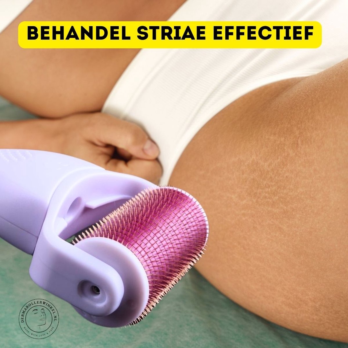 Goedkoopste Lichaams Roller - Dermaroller Body - GRATIS Vitamine C Serum 30 ml - Striae Behandelen - Littekens Behandelen - Lichaams Roller - Helpt Tegen Striae en Littekens - Maakt Collageen en Elastine in de Huid