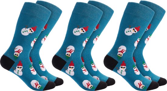 BRUBAKER 6 Paar Kerstsokken voor Mannen en Vrouwen - Kerstmotieven - Unisex Kleurrijke Knuffelsokken voor het Kerstseizoen - Grappige Katoenen Sokken - Cadeau Kerstmis