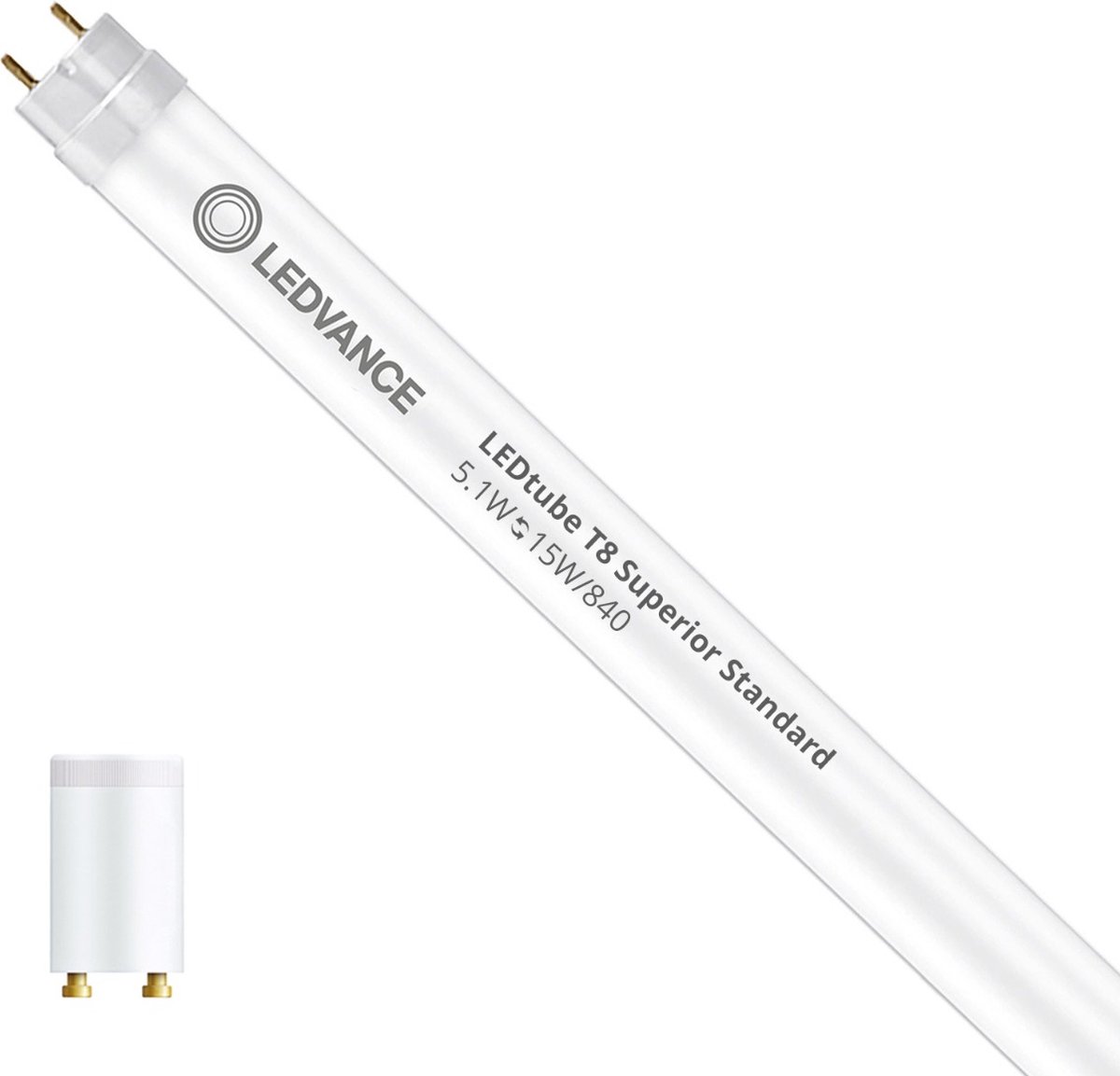 Ledvance - LED Buis T8 Superior (EM/Mains) Standard Output 5.1W 900lm - 840 Koel Wit | 44cm - Vervangt 15W — cadeau in Cadeau-ideeën - foto 8