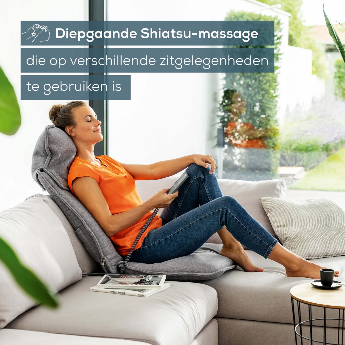 Beurer MG 330 Grey Shiatsu Massagekussen - Massagestoel - Verstelbaar nekgedeelte - 4 Massagekoppen paarsgewijs roterend - 2 Intensiteitsniveaus - Wasbare hoes - 3 Jaar garantie - Grijs – foto 3
