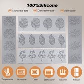 Lot De 5 Moules Silicone Feuilles 3D - Pour Pâtisserie Créative - Qualité Alimentaire - Démoulage Facile