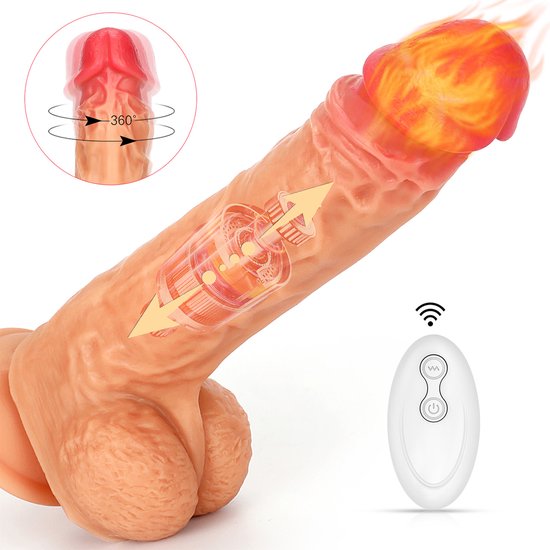 Foto: Intimate adonisxl 4 in 1 realistische dildo 8 stoot vibratiestanden met 360 rotatie 24cm dildo met zuignap en afstandsbediening sex toys voor vrouwen seksspeeltjes vibrators voor vrouwen en mannen