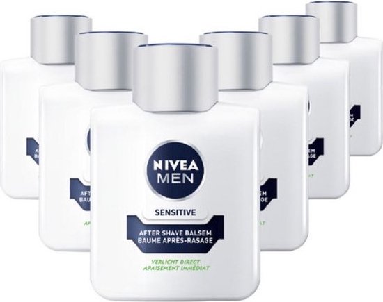 Foto: Nivea men aftershave balsem sensitive voordeelverpakking 6 x 100 ml