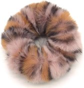 Fluffy Scrunchie - Haarelastiek - Dierenprint Roze - Musthaves