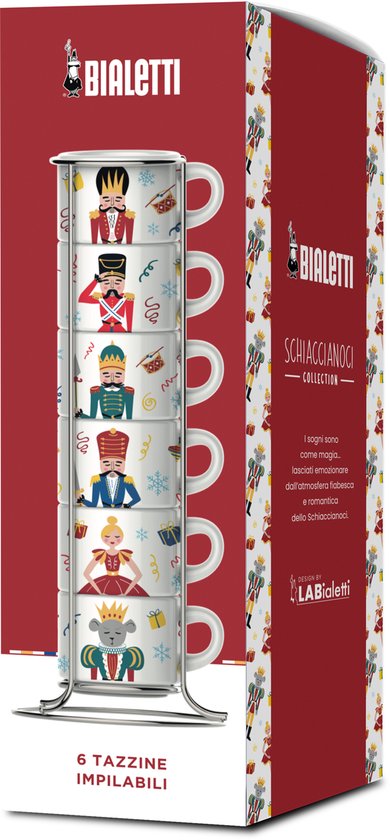 Bialetti 6 mugs empilables - Casse-Noisette