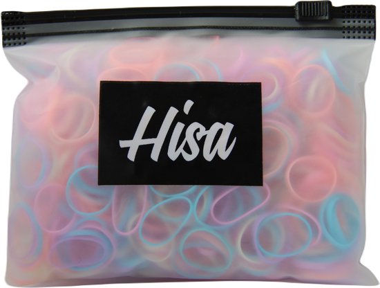 Hisa - Mini élastiques pour cheveux de couleur pastel - Élastique - Élastique - Bande élastique - Cheveux - Accessoires de vêtements pour bébé - Pastel - environ 250 pièces - Diamètre 16 mm - 1,6 cm