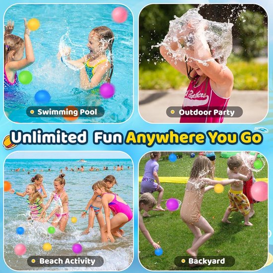Drfeify Ballons d'eau réutilisables pour enfants - Jeu de ballons d'eau