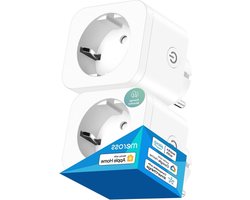 16A Meross WLAN-stopcontact met verbruiksmeting - Smart Plug voor Apple HomeKit - spraak- en afstandsbediening