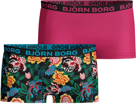 Bjorn Borg BB strong flower mini Meisjes Onderbroek - 2P - Zwart - Maat 158- 164 | bol.com