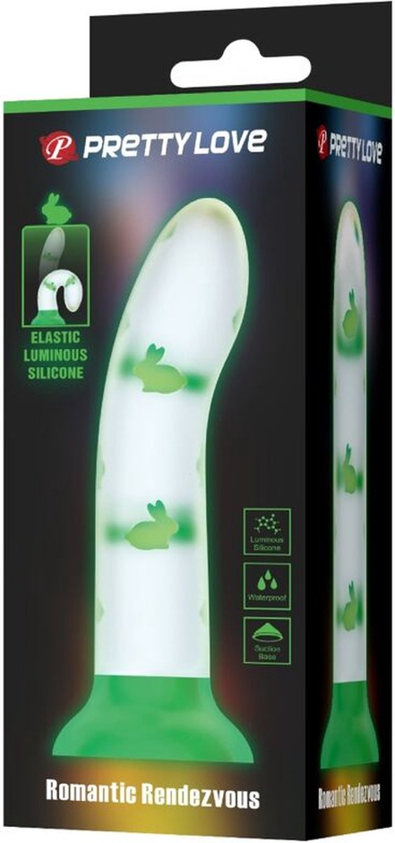 PRETTYLOVE Glows In The Dark Dildo Romantic Rendezvous