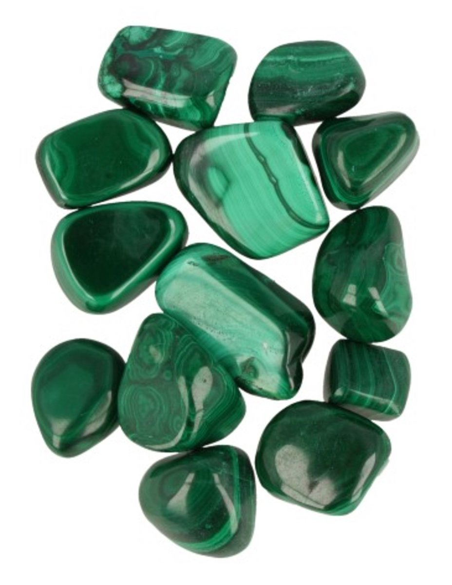 Ruben Robijn Malachiet 250 gr.trommelstenen (mt3) Groen