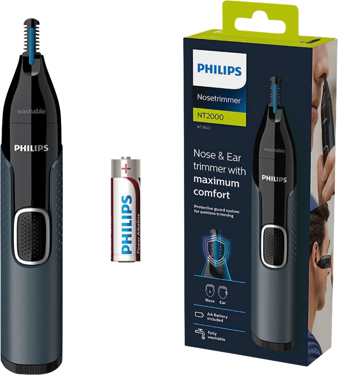 Philips 2000 series NT2650/16 precisietrimmer Zwart, Grijs